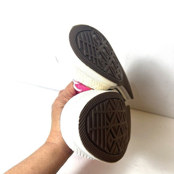 Converse All Star Hi-Top Pink Stitched Canvas Sneaker Womens 8.5 Lace Up Youth 7 - Picture 7 of 11